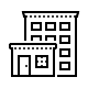 Image icon indicating apartment rentals